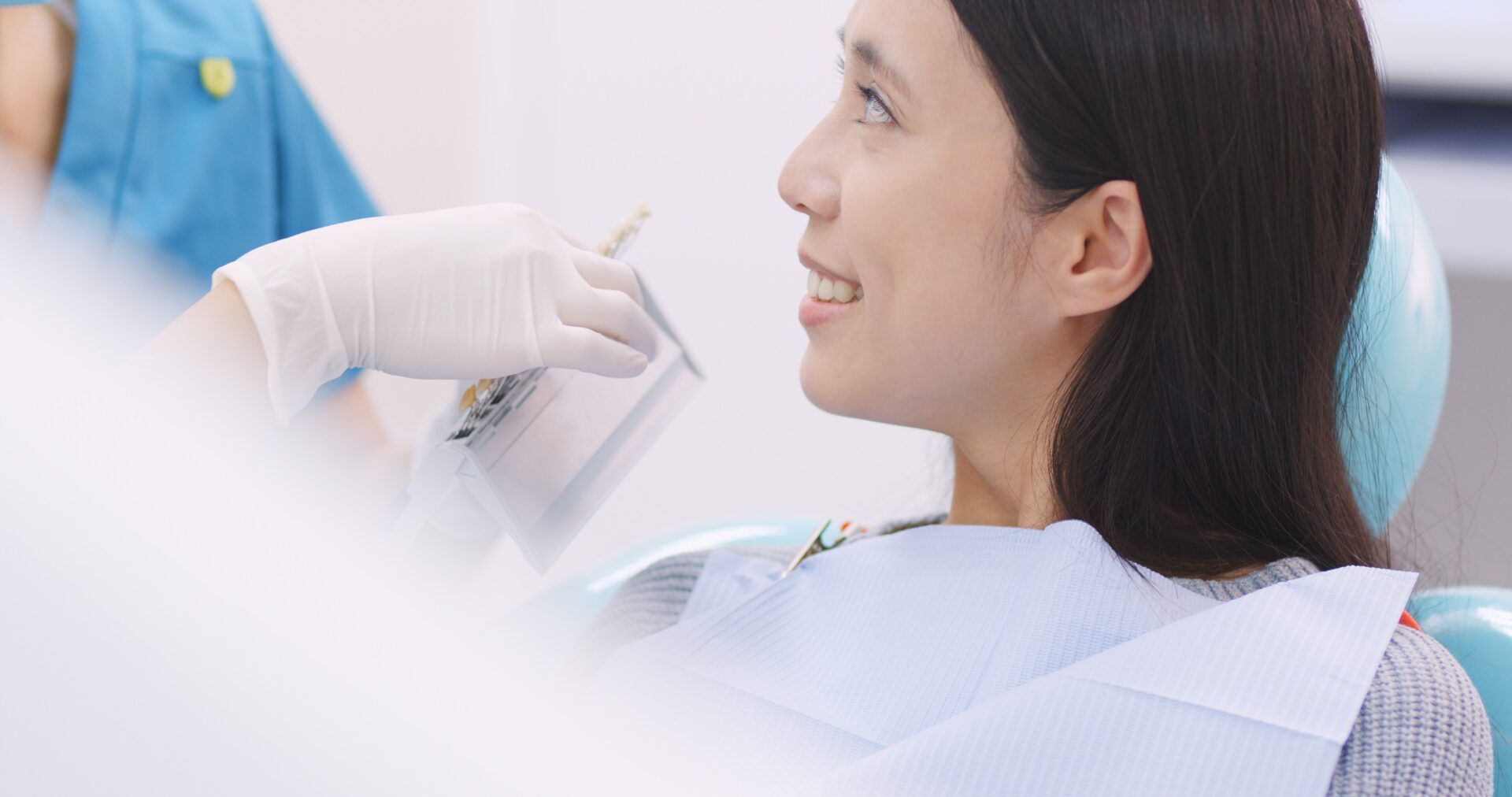 Dentist and patient in the dental office